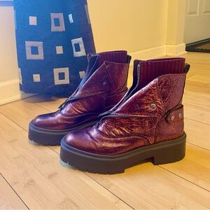 Sam Edelman Women’s 9.5 Linds BORDEAUX Ankle Boots Leather NWT